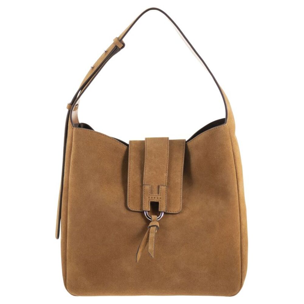 Hogan Women Suede Shoulder Bag With H Detail
